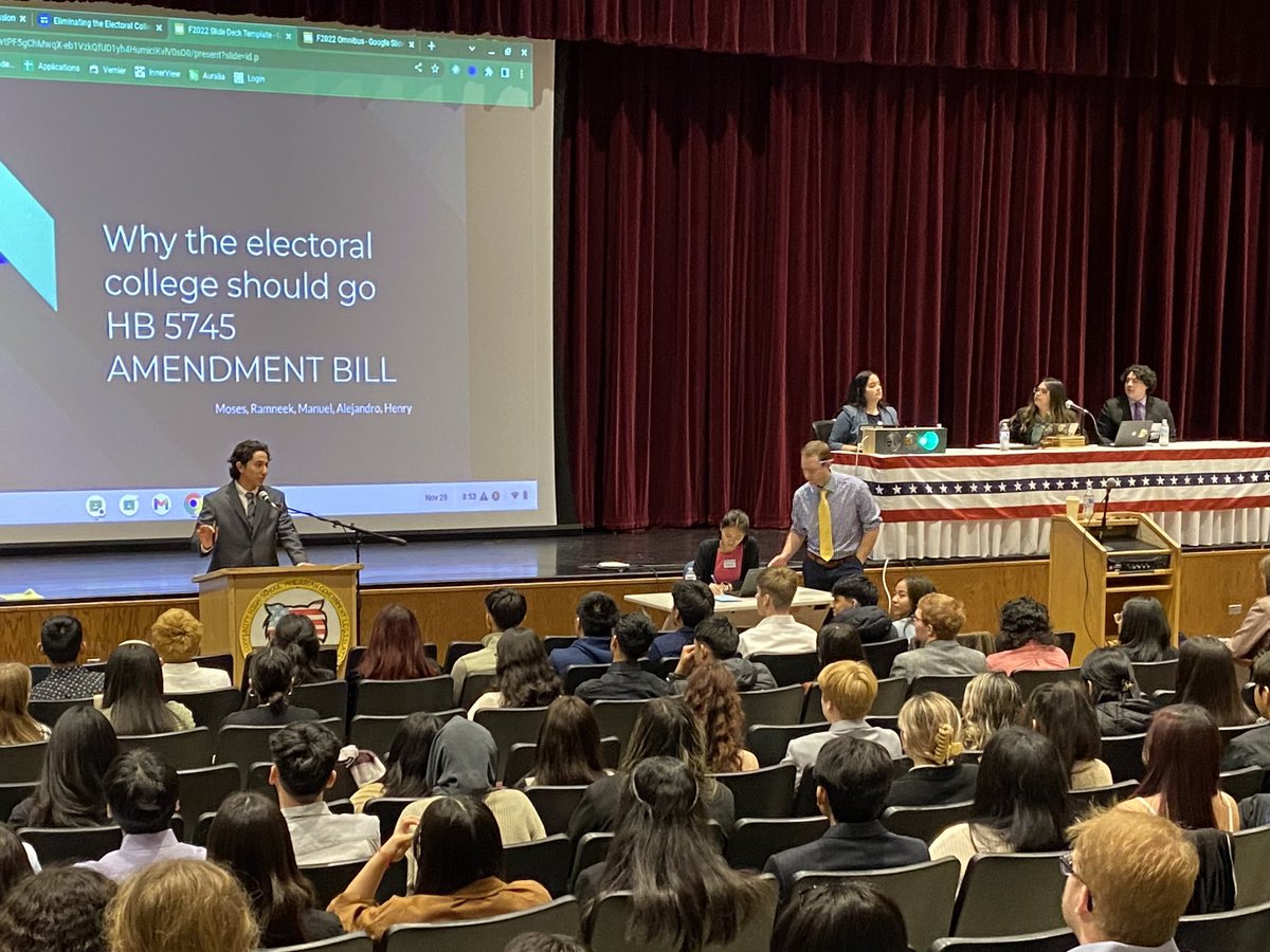 CandaceFikis's tweet image. Another successful mock full legislative session for West Chicago’s Government students. They had the opportunity to discuss the bills in caucuses, prepare speeches to present on the floor and finally vote on the bills. #WeAreWeGo