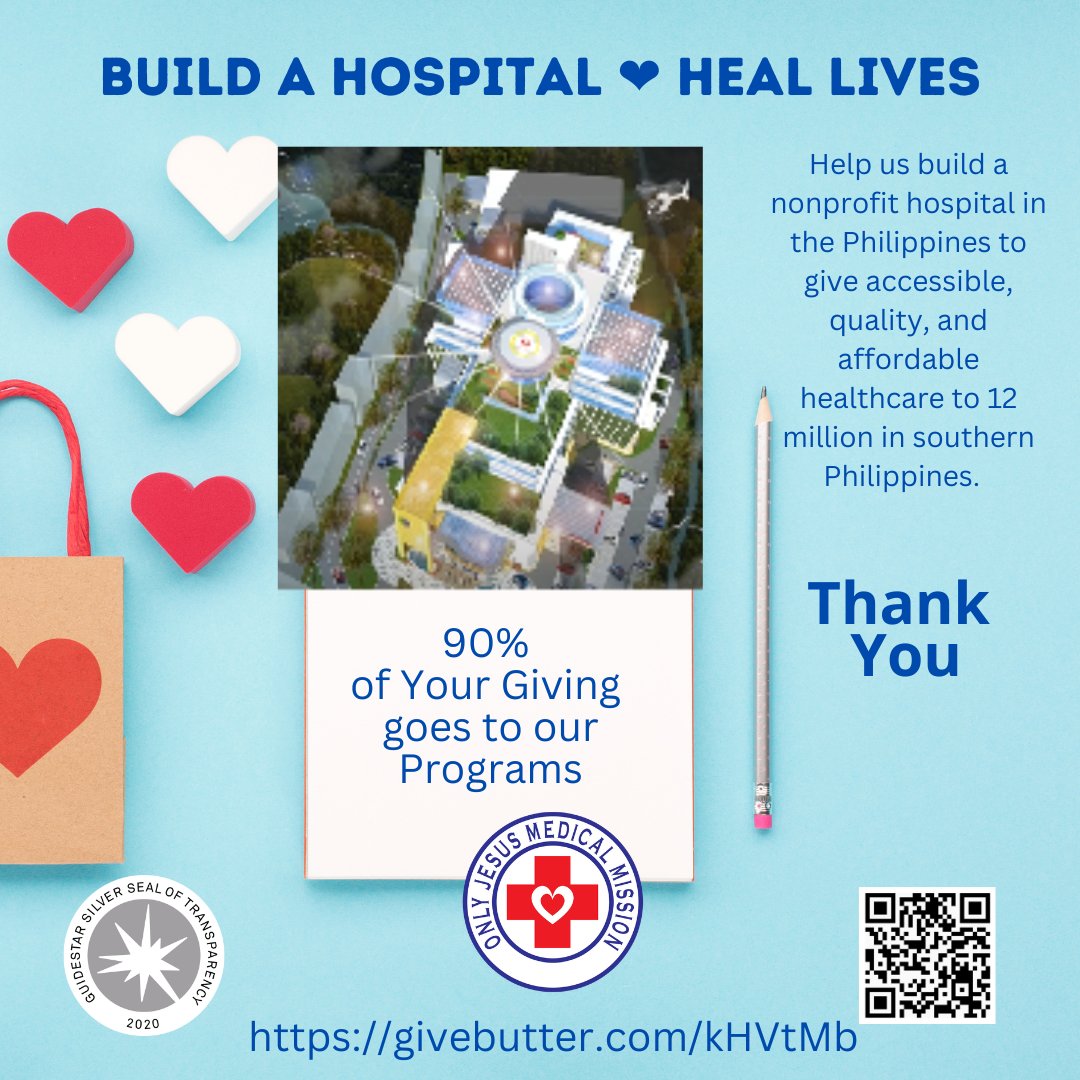OnlyJesusmedmis's tweet photo. Help us build a nonprofit hospital in the Philippines to give accessible, quality, and affordable healthcare to 12 million in southern Philippines. 🙏❤️
#givingtuesday #onlyJesusmedicalmission #hospitalbuilding #nonprofit #giveback #fundraising #love #fundraiser #donations https://t.co/tsArECrNdk