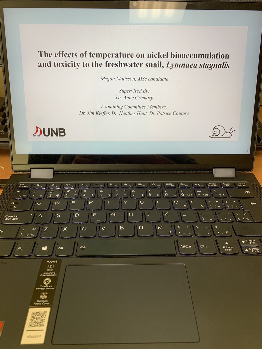 I have officially defended my #MSc #thesis on the effects of temperature on nickel bioaccumulation and toxicity to freshwater snails 🐌 <a href="/UNBResearch/">UNB Research</a> 

A huge thanks to my amazing supervisor @ACremazy for this opportunity and her continuous support!