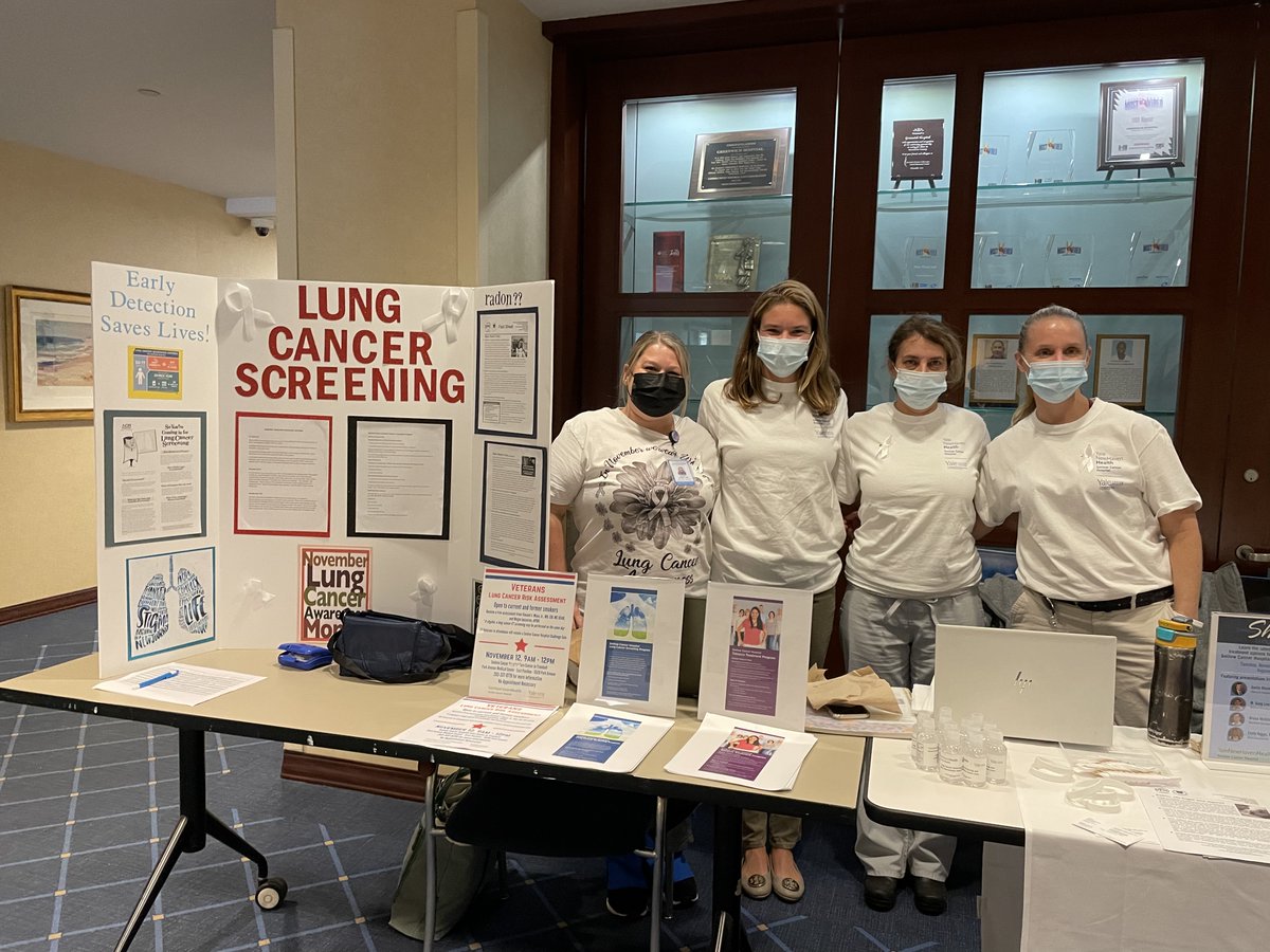 Greenwich Hospital marked Lung Cancer Awareness Month with a display reminding people of the importance of lung cancer screening for those who are at high risk of developing the disease.