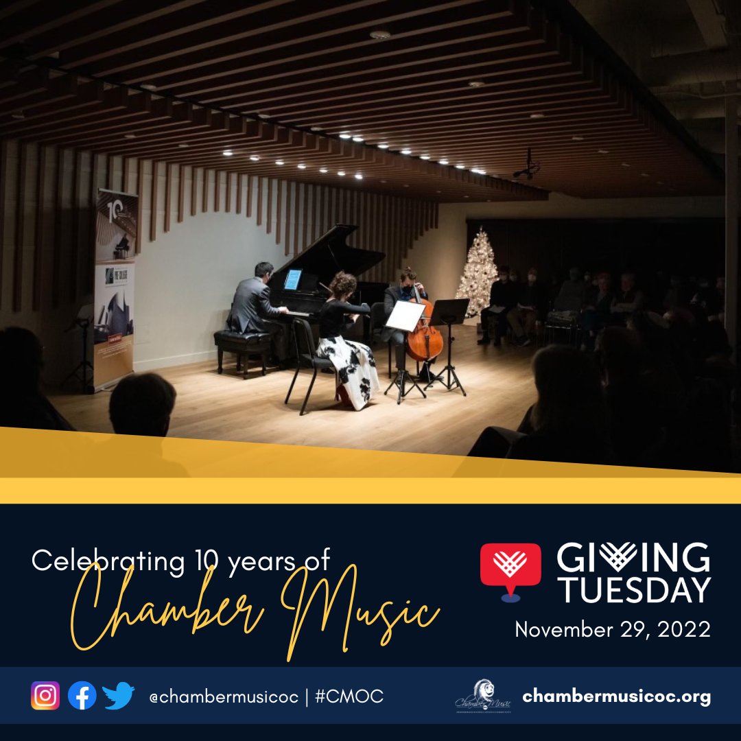 chambermusicoc's tweet photo. Supporting #CMOC this #GivingTuesday helps fund performance initiatives like our engaging new concert formats!

#ChamberMusicOC #CMOCFamily #Arts #ChamberMusic #Music #TogetherWeGive #SupportTheArts #Education #Performance #Community https://t.co/99Jvgp9tXD