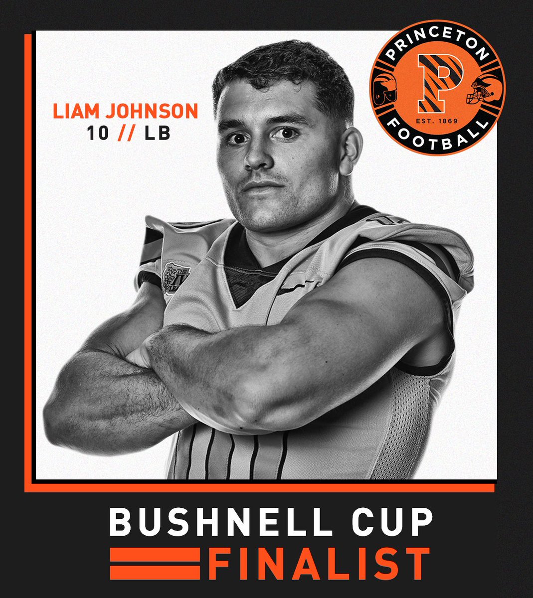 Congratulations to <a href="/LiamJohnson43/">Liam Johnson</a> on being named a Bushnell Cup Finalist! 

2022 marks the 6th straight season the Tigers have had a Bushnell finalist!

#JUICE24 🍊🥤

➡️ bit.ly/3ON9LQj