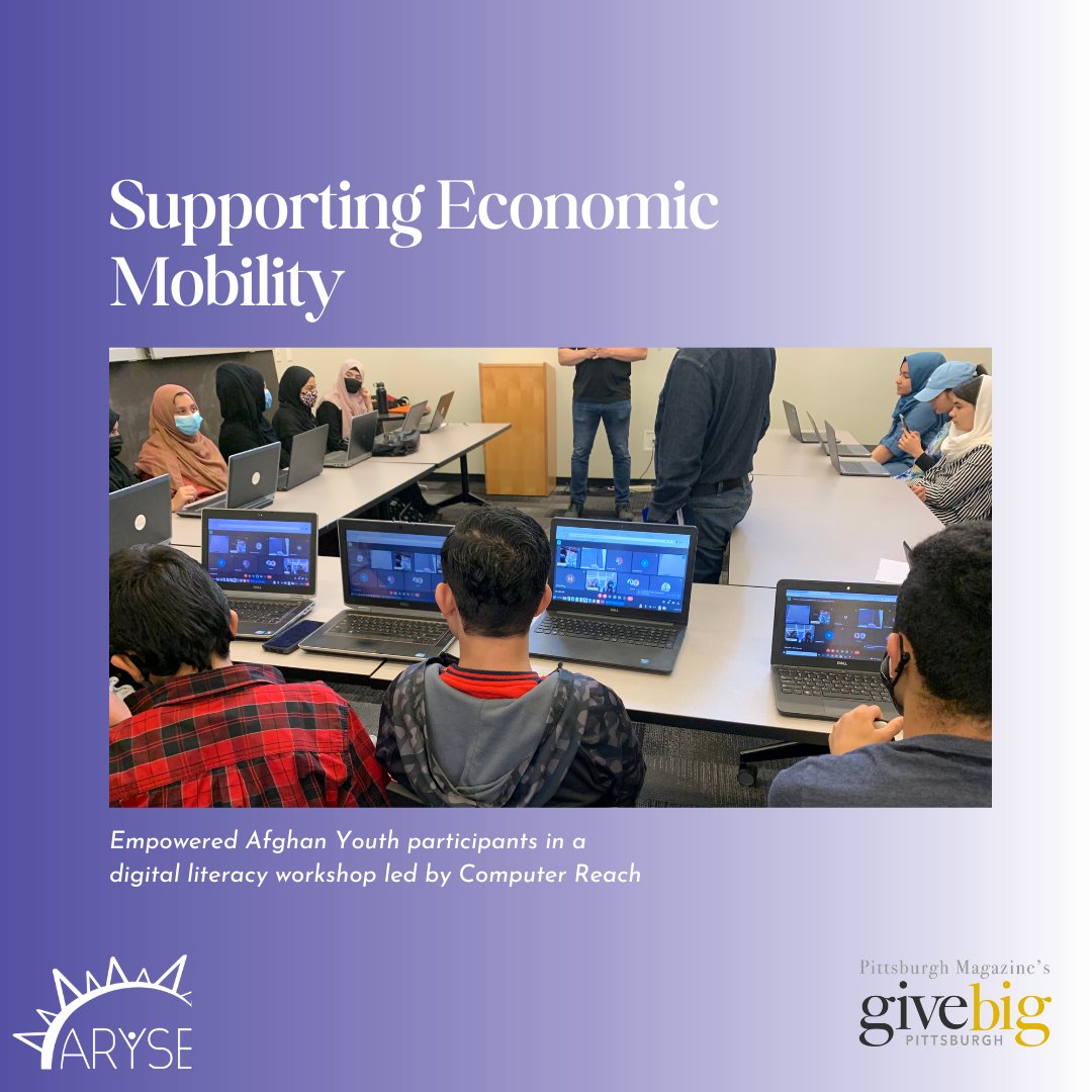 arysepgh's tweet image. ARYSE serves as an anchor for the next generation to fully access economic mobility for themselves and their families. Donate today! ow.ly/30p550LPB49 ow.ly/985a50LPB38