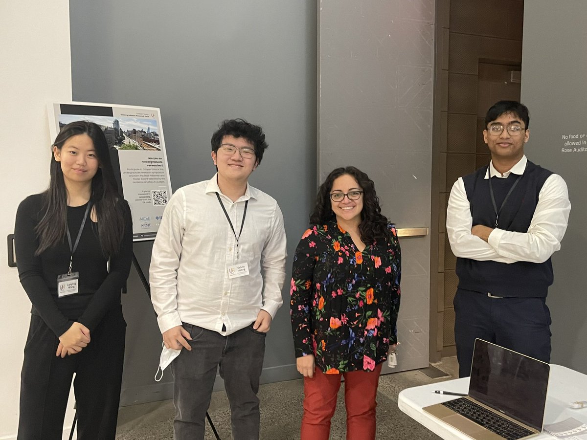 CUAlbertNerken's tweet photo. Photos from @cooperunion’s 1st Undergraduate Research Symposium organized by students. 

Congrats to Nada Shetewi ChE’24 for winning Best Presenter Award &amp; Renata Ashapatov ChE’23 for winning Best Poster Award! https://t.co/fbWngHO0o6