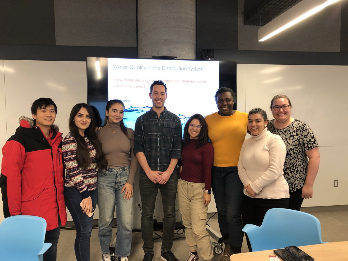Simon Horsley <a href="/Stantec/">Stantec</a> and <a href="/OWWA_Treatment/">Treatment Committee</a> Member, gave a hybrid guest lecture at <a href="/YorkUniversity/">York University</a> in November. His talk, the evolution of drinking water quality from the plant to the tap, sparked a lively discussion and included members of joint OWWA/WEAO student chapter.