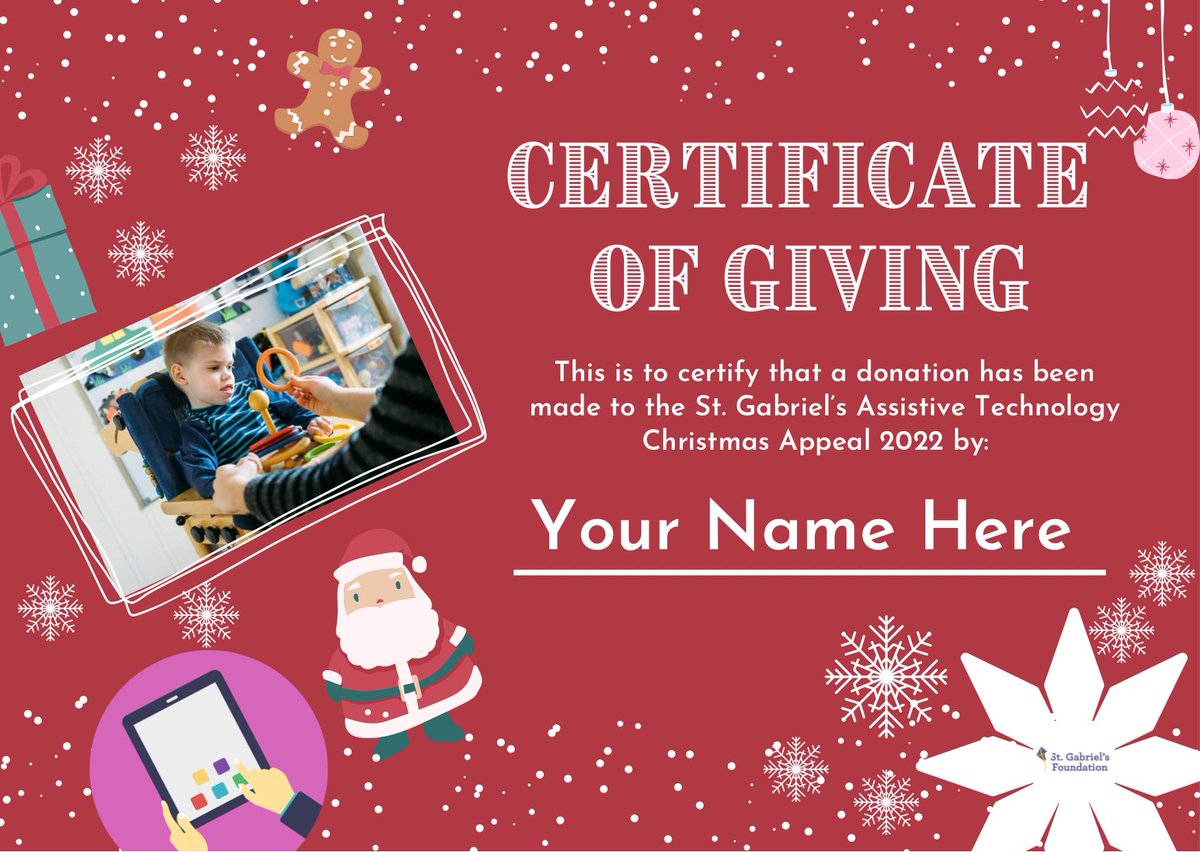 Get this gorgeous little e-certificate when you support our Christmas Appeal. The perfect way to let your friends, clients or colleagues know that your Christmas gift will make a difference. stgabriels.ie/donations #GivingTuesday #giveeveryday #christmasgifts