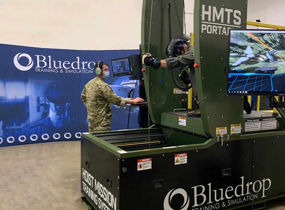 @Bluedrop_BTSI's Hoist Mission Training System #HMTS will be available in Europe in early 2023 at the ARTS training centre to offer Simulation-As-A-Service #SimAAS to customers in Europe, Middle East & Africa. Read more: CanadianDefenceReview.com #IITSEC #IITSEC2022