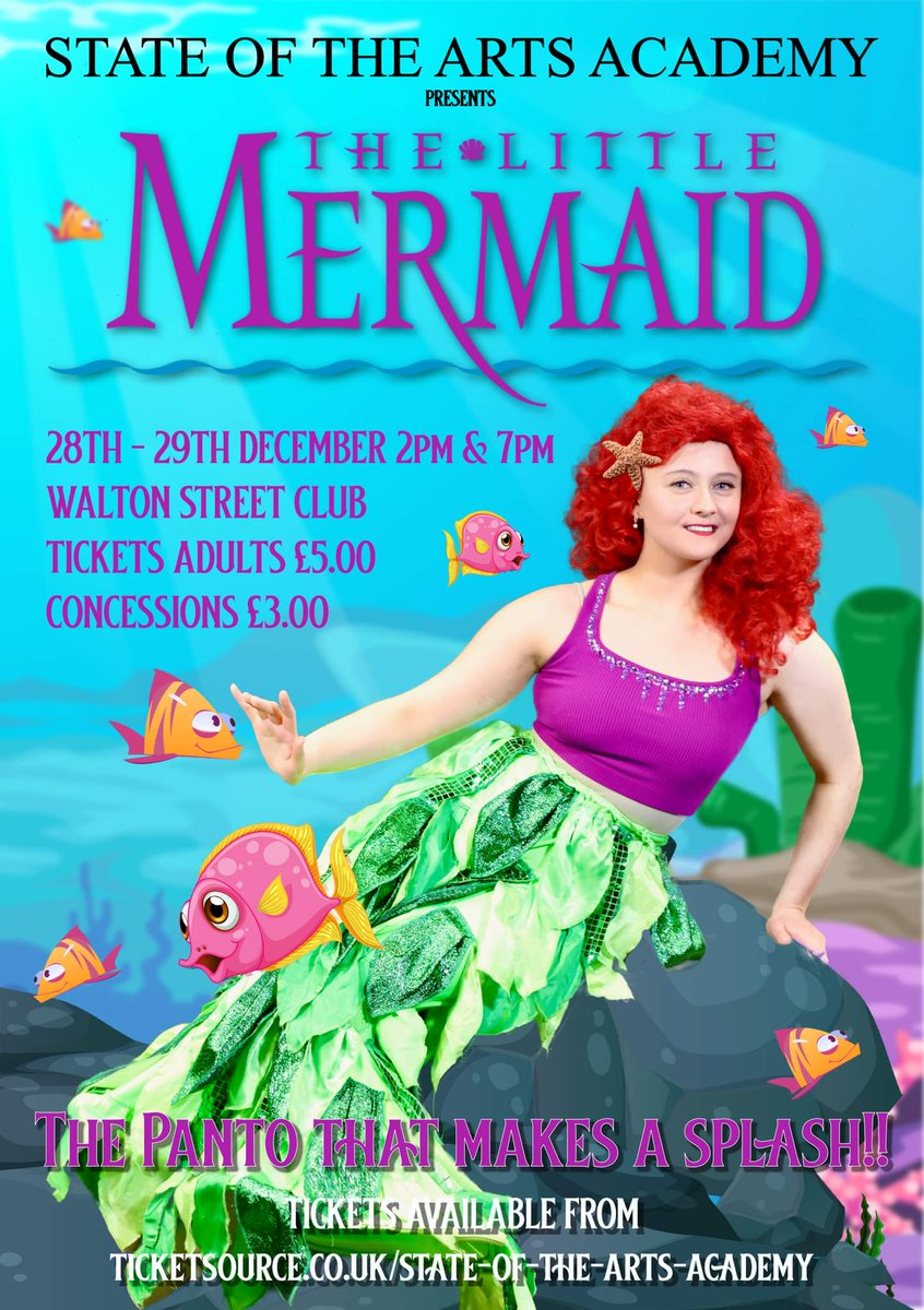 StateArtsHull's tweet photo. We're back with our 2022 Pantomime!
THE LITTLE MERMAID
Tickets on sale now 🧜‍♀️ https://t.co/efUsq3Gv7x