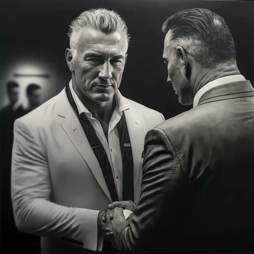 Couldn’t find the meme of <a href="/CalvinAyre/">Calvin Ayre</a>  shaking hands with himself so I asked the AI to make it