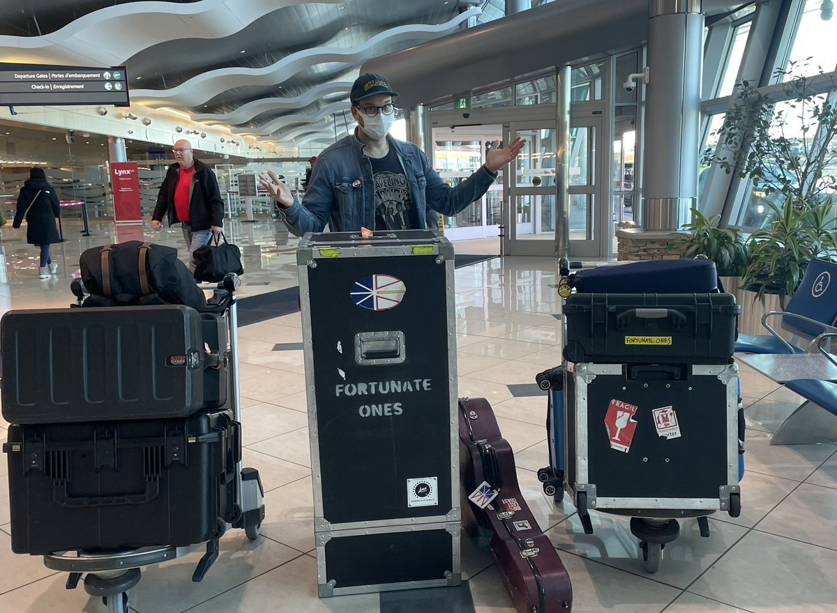 FortunateOnesNL's tweet photo. .@AirCanada somehow has misplaced every single piece of gear we flew with yesterday, and it's now floating around somewhere at Pearson. Thoughts n prayers. Hopefully not being left outside on the tarmac, ya know, livelihood &amp; all. https://t.co/O8Tcc2q0zX