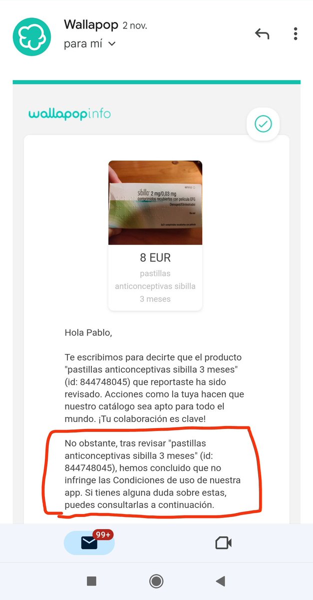 Preocupante que <a href="/wallapop/">Wallapop</a> permita la venta ilegal de medicamentos (además con receta) en su aplicación sin, según ellos, infrigir ninguna norma de uso. Será que infringir la ley no es suficiente. Hasta cuando van a permitir esto? <a href="/AEMPSGOB/">AEMPS</a> @Farmaceuticos