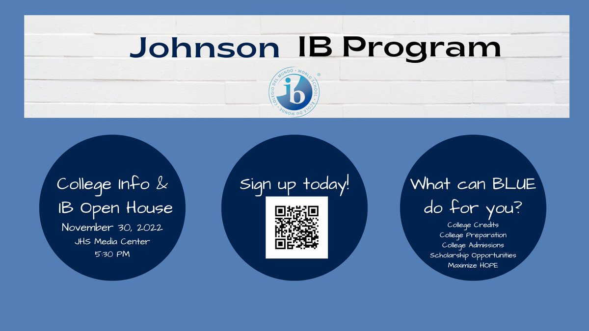 College Info &amp; IB open house 11/30/22 at 5:30 in the Media Center. What is the next step for you? What path will you take?