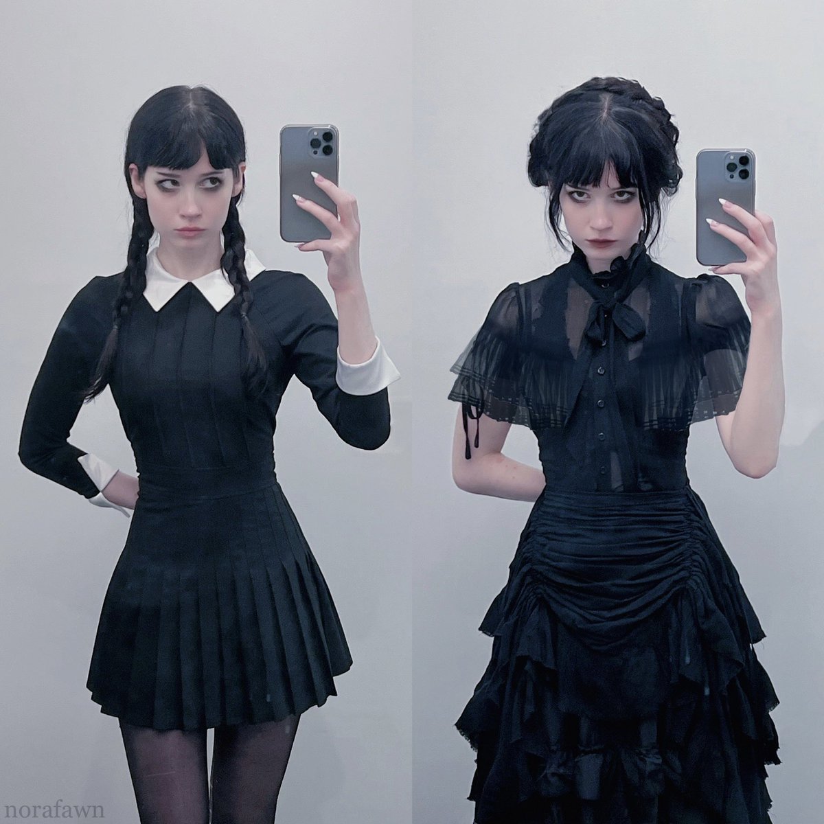 norafawn's tweet photo. 1993 wednesday vs 2022 wednesday 🕷 https://t.co/9Uy8y4eUlY