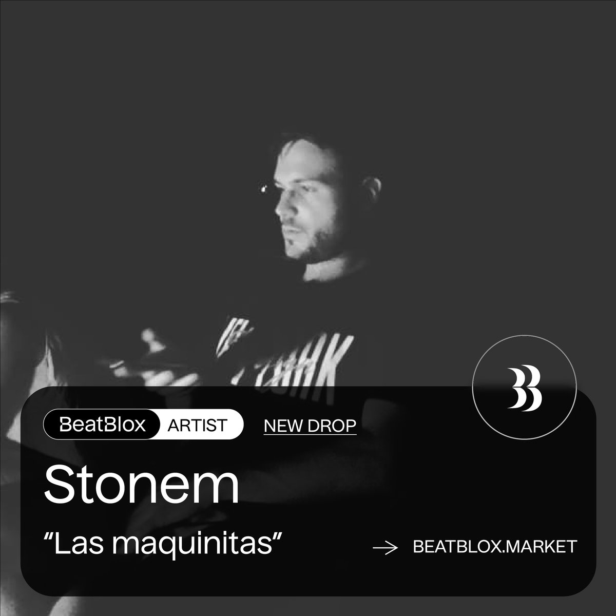 📀 #newdrop 

Onboarding 🔸 Stonem🔸 x TiredBeat

▫️ Track name "Las maquinitas"
▫️ 10 copies
▫️ beatblox.market/collection/las…

🔽