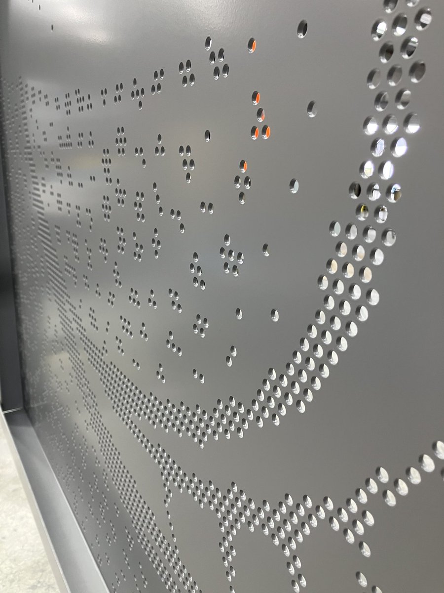 Custom perforated facade panels in manufacture.
There’s plenty of options for generating these architectural elements.