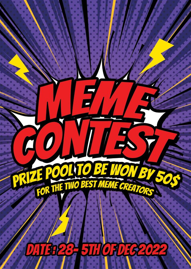 We are happy to announce our community meme contest🤩🤩
There is a prize pool of $50 for the top 2 winners, who will walk home with $25 each. The rules are detailed in our discord!

Join in on all the fun: discord.gg/pvK8XtGe7K

#SYSPAD #SYSCOIN #SYSPADMEMCONTEST