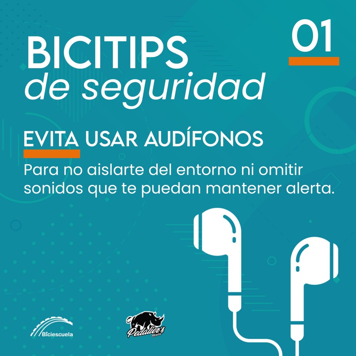 Eres de los que les gusta rodar con los audífonos puestos? 🤔🤔
Por tu seguridad y la de todos, evítalo 🚴🏼‍♂️🚴🏼‍♀️☝🏼

#bicitips #biciescuela #pedaliers