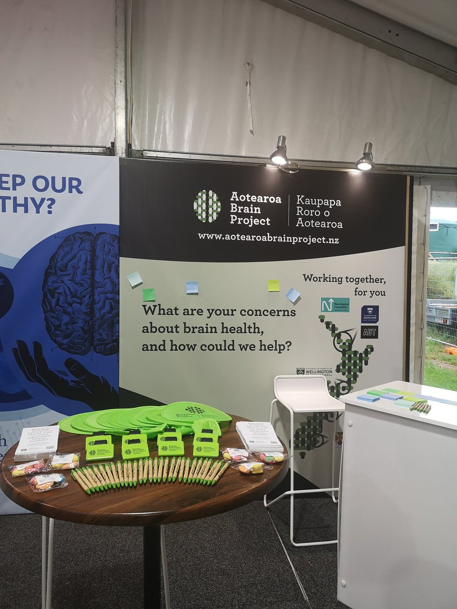 It might be raining, but we're nice and dry in the Health & Wellbeing Hub at #fieldays2022! We're at site HW13a, talking to you about your hauora roro (brain health) questions and concerns! Find us right next to the giant inflatable brain 🧠 #fieldays #brainhealth