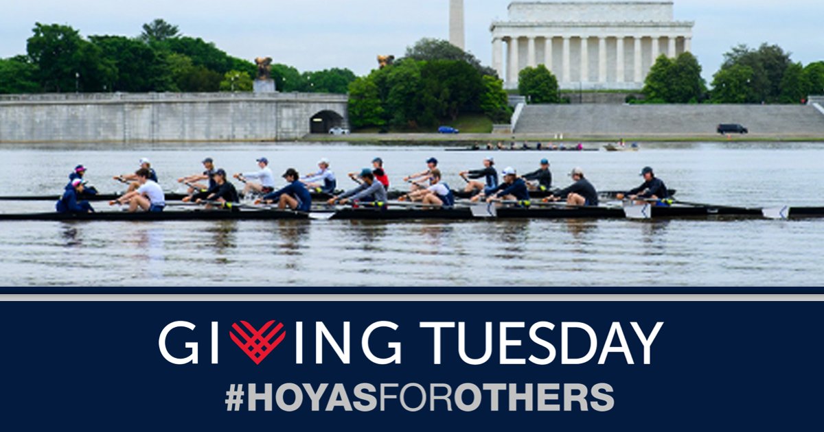 It's Giving Tuesday! Join #HoyasForOthers and support our Georgetown Men's Rowing student-athletes by making a gift today. g.town/3EL390a