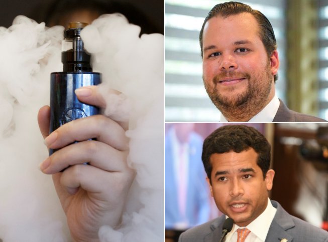 InformativosCa1's tweet photo. #InCaribeRD | Diputados Omar Fernández y Orlando Jorge someten proyecto de Ley que prohíbe venta de vapes. https://t.co/xUoRoU7Ns6 https://t.co/wDeHMKso0m