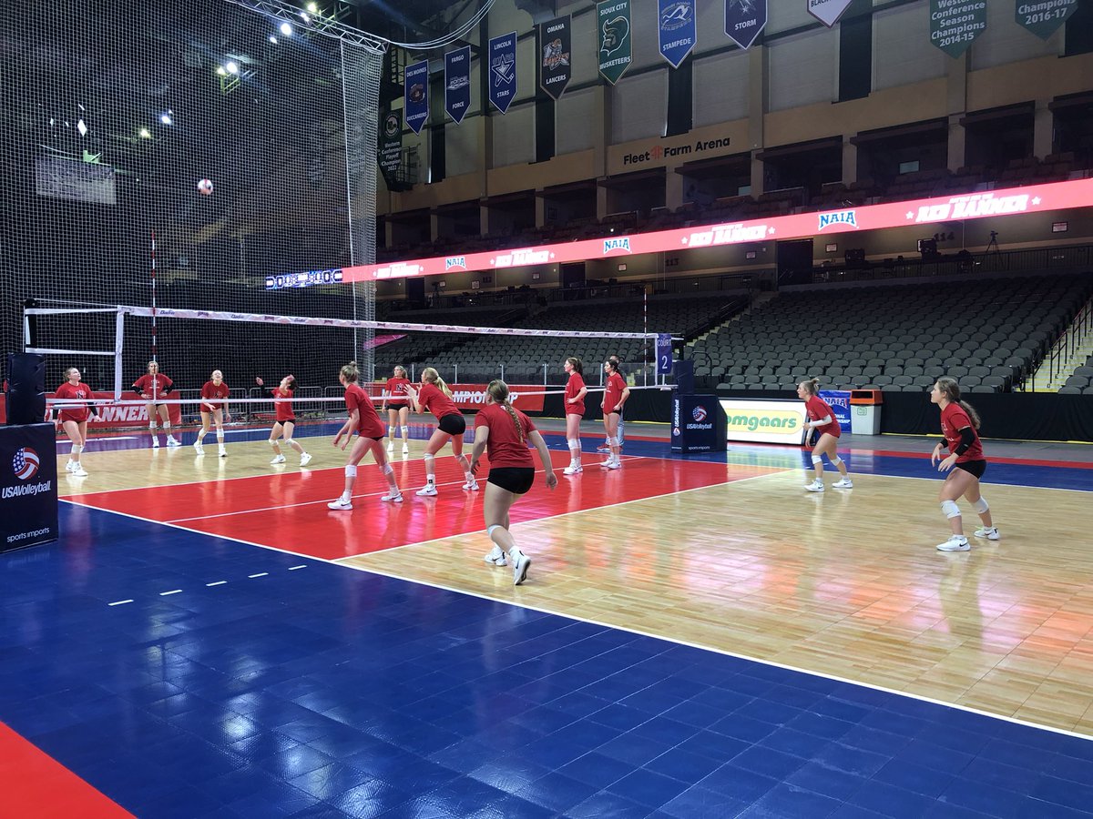 NoahSaccoTV's tweet photo. One more sleep til tipping off the 2022 @NAIA VB Championship Series 🏐 🏆 

#8 @NWCVolleyball in its 6th straight trip to the Tyson, riding 3️⃣ National Quarterfinal apps in a row! They face Marian and SAGU tomorrow and Friday at 4pm for pool play. Hear from them at 6 @kcautv https://t.co/pmhTafvIqe