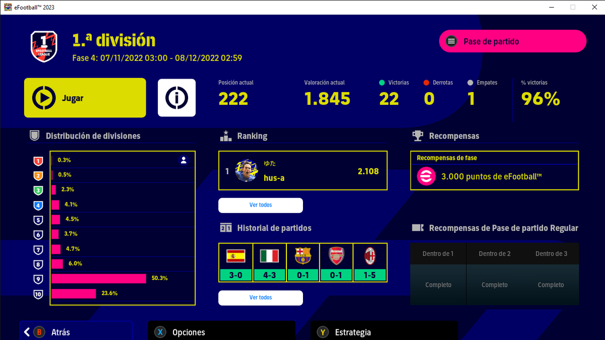 FechuChannel's tweet photo. Gracias por estar ahí un día más!!! Hoy ha salido entre bien y mal xd. Como últimamente, me quedo con lo bueno, y es que nunca había tenido esta racha en #efootball23 ¡Nos vemos mañana con el sorteo! https://t.co/IzyAiU7UBN