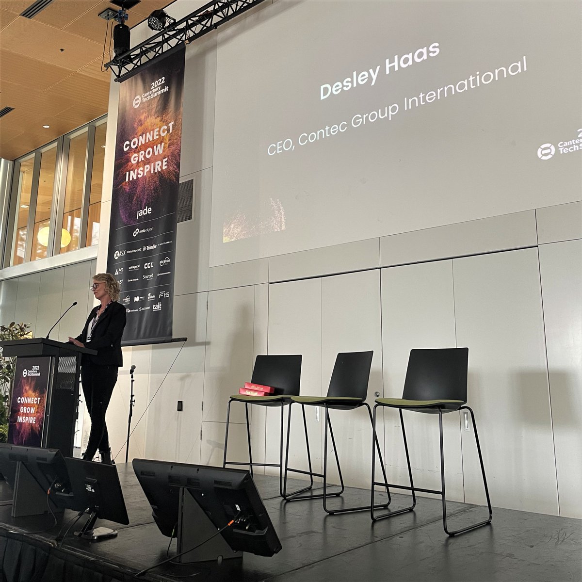 contec_group's tweet photo. Last week Desley Hass, Contec's CEO, shared MADCAP’s story at the @CanterburyTech Summit.
Desley talked about how the digitalization of the milk supply chain is essential for the regulated global dairy sector.
#TechSummit22 #MilkSupplyChain #USDairy https://t.co/xYCUVo3bH1