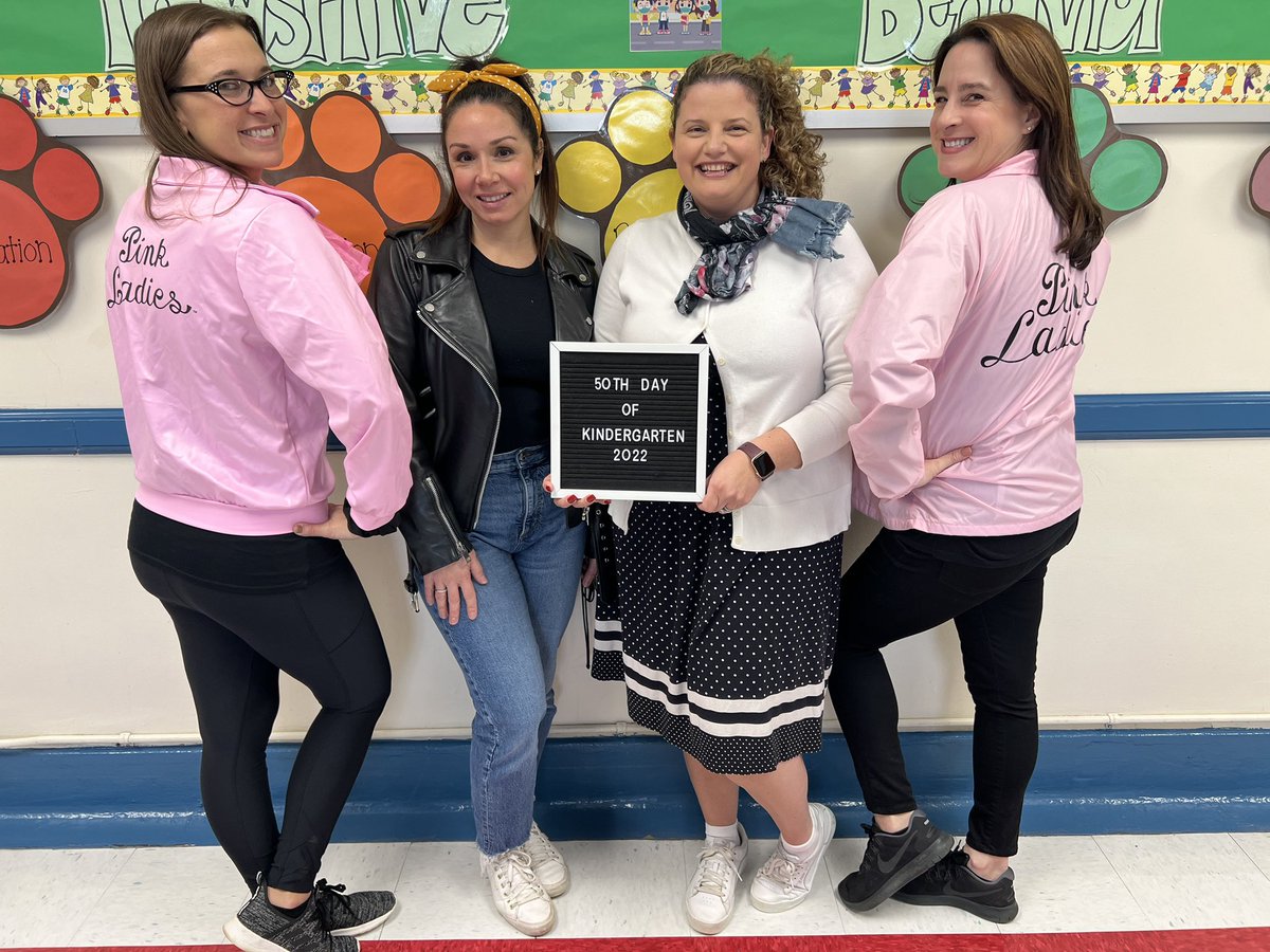 aju_mathews's tweet photo. Our Kindergarten Teachers at the Deans Campus of Brooks Crossing Elementary celebrated the 50th day of school with their students by dressing up like the 50’s superstars they are! #kindergarten #teachers #sbsd #brookscrossing #deans @jaime_maccarone #bcde https://t.co/ECdNymlXdf