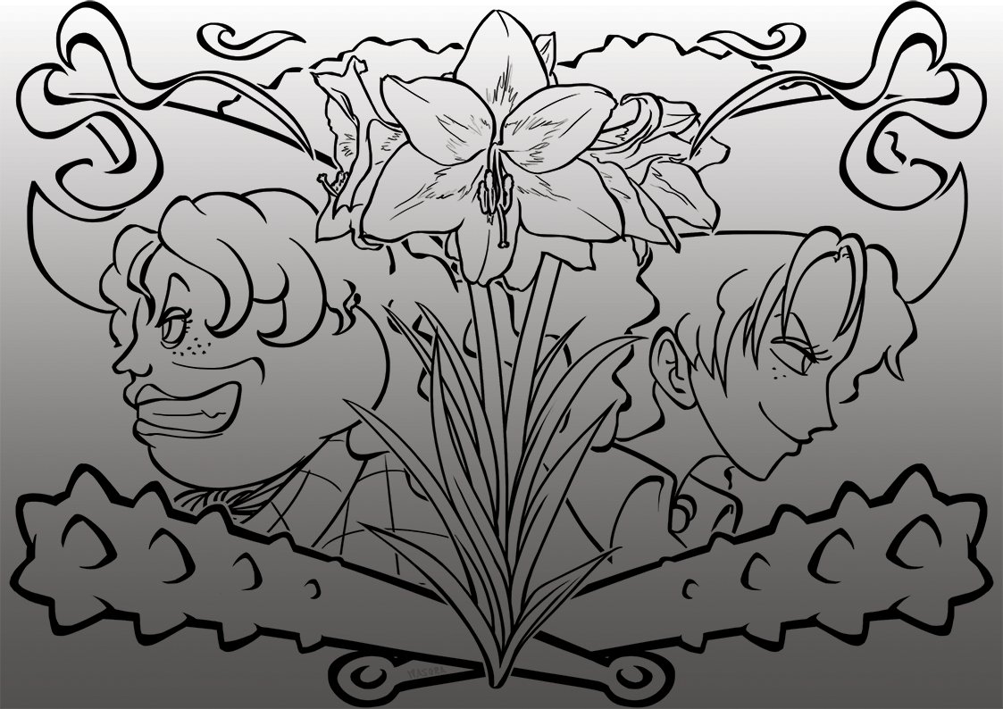 Colouring page lineart I drew for "Seasides and Sunflowers - A One Piece Flowers Zine" <a href="/OPFlowersZine/">Seasides and Sunflowers - A One Piece Flowers Zine</a>. Aftersales are currently open, but hurry up since some items are already sold out!
(Drawing both forms of #Alvida was fun.  ^^  )
#Onepiecefanart #OnePiece #アルビダ #ワンピース