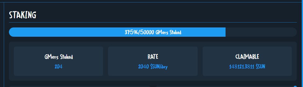 GMersNFT's tweet image. 50K Collection. 75% Staked.

Probably something 😤