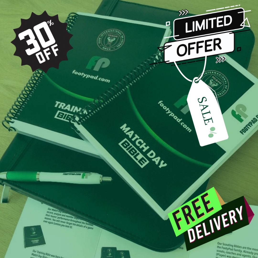 Discount code ‘FP30’ upon checkout.
⚠️Limited time only whilst Xmas stocks last ⚠️ FootyPad.com #coaching #scouting #plan #assess #monitor #footballcoaching