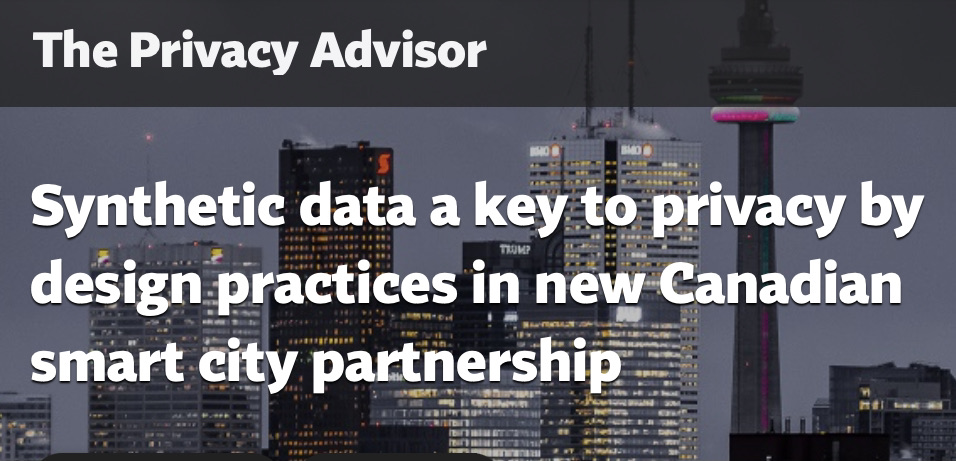 Today <a href="/PrivacyPros/">privacypros</a> reported on our new partnership with <a href="/innovate_cities/">Innovate Cities</a>, who will leverage Replica’s #privacy preserving #syntheticdata generation technologies for the CityShield #datatrust, designed for safe #datasharing. Read: iapp.org/news/a/synthet…