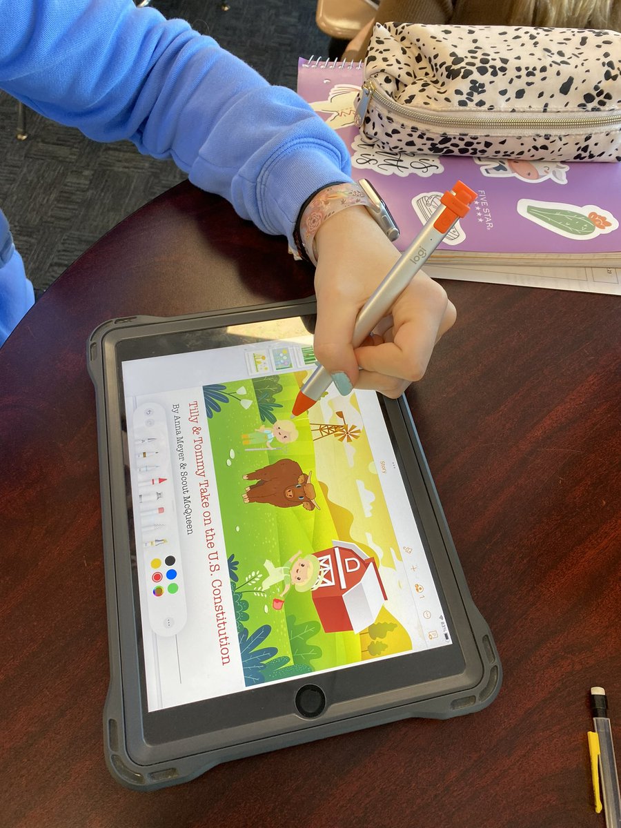 ms_long08's tweet image. Action Civics students are excited to use Logitec crayons to help design their principles of the Constitution children’s books! The possibilities are endless!! #everestpride #pages #logitech