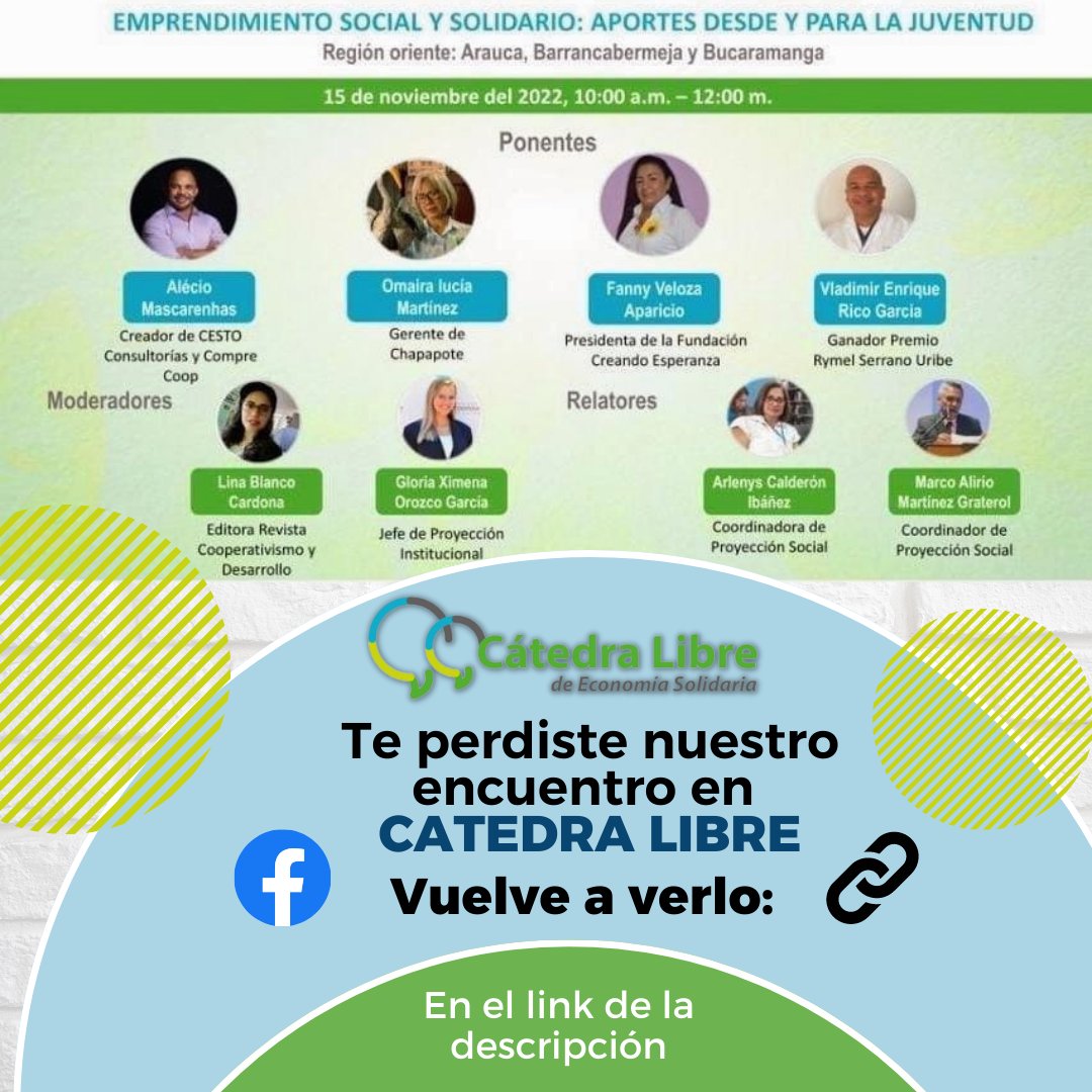 🚨¿Te perdiste nuestro encuentro? Míralo de nuevo a través de este link 👉🏻 web.facebook.com/10006351137405… ✨En esta ocasión con nuestros invitados: Alecio Mascarenhas 🇧🇷 Omaira Lucia 🇨🇴 Fanny Veloza 🇨🇴 Vladimir Enrique🇨🇴