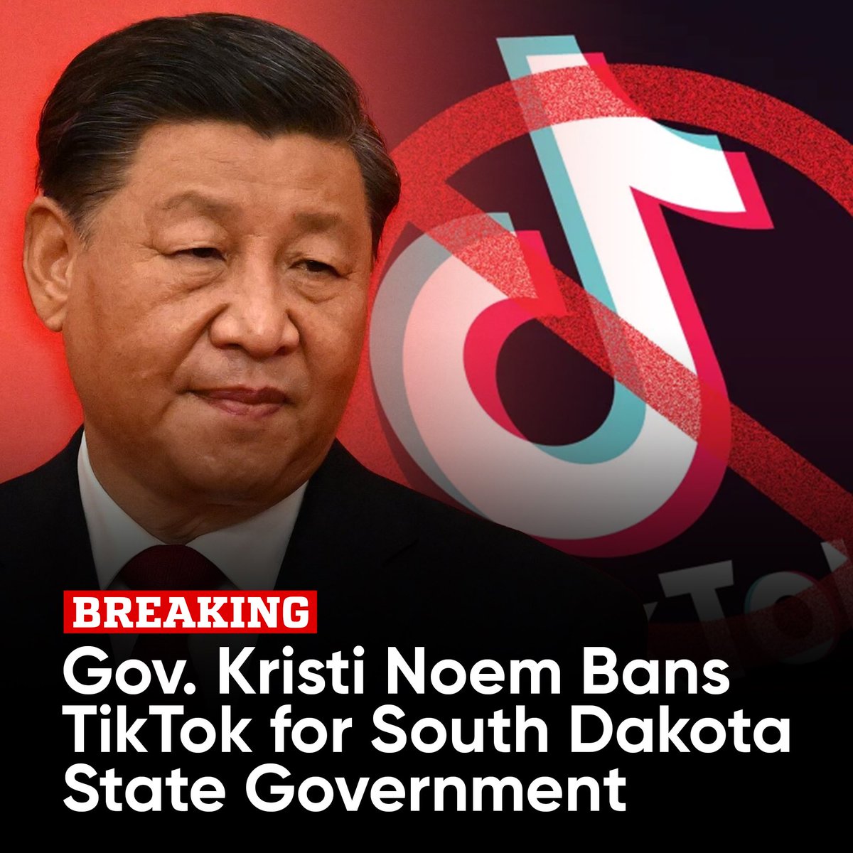 Today, I signed an Executive Order that bans the Chinese social media platform TikTok for state government agencies, employees, and contractors using state devices. South Dakota will have no part in the intelligence gathering operations of the Chinese Communist Party.