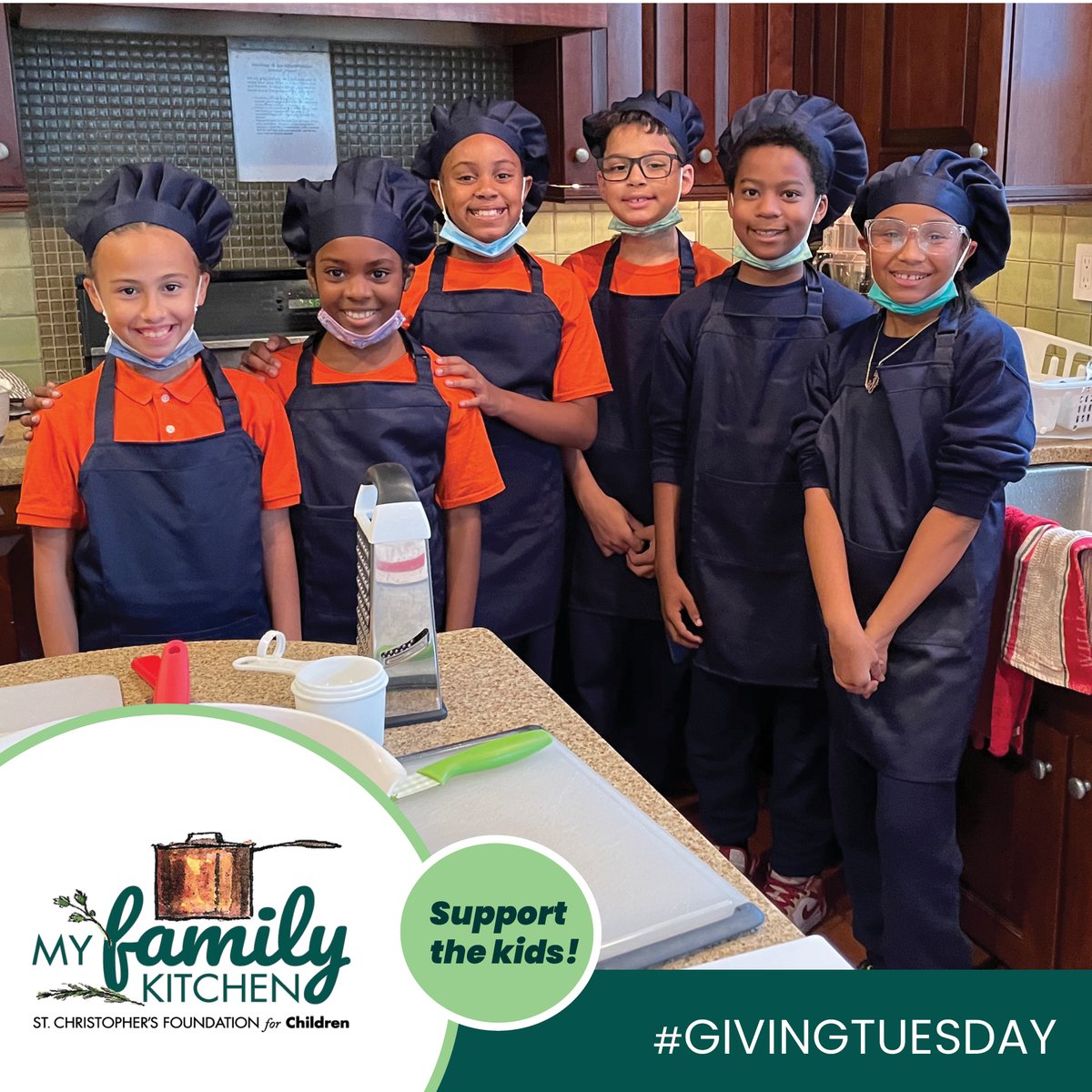 SCFChildren's tweet image. My Family Kitchen brings free cooking classes, nutrition education, new foods — and fun— to schools in Philly &amp;amp; Camden. Your support is vital. Please consider donating at SCFCdonate.org. Be sure to select "My Family Kitchen" from the menu.  #givingtuesday