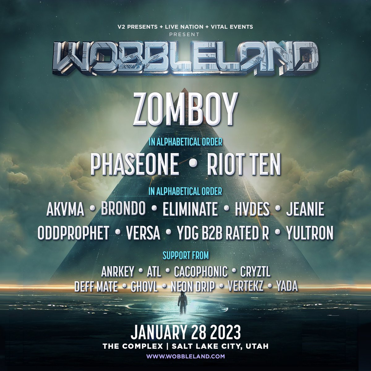 MASVMusicGroup's tweet photo. A massive night of bass music is about to happen in Salt Lake City. You’re going to want to be there.
#WobblelandSLC on 1/28 → https://t.co/d164xWze28 https://t.co/UfFpdsyTw4