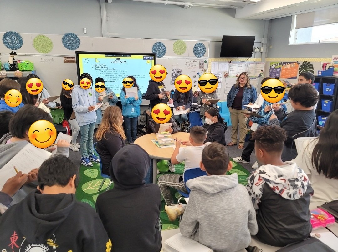 vbarrera618's tweet photo. Great experience today modeling a #StudentFishbowl. A student-centered strategy that develops group discussion skills. @LearnInnoDept @SBUSD_NEWS @EmoryEagles https://t.co/e6O5jEqQDK