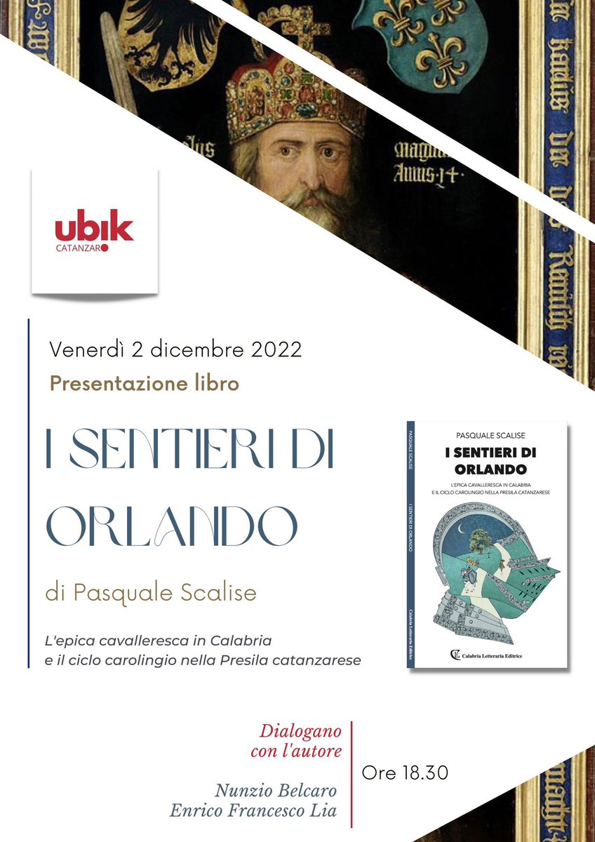 Venerdì 2 dicembre
Ore 18.30

Libreria Ubik di Catanzaro