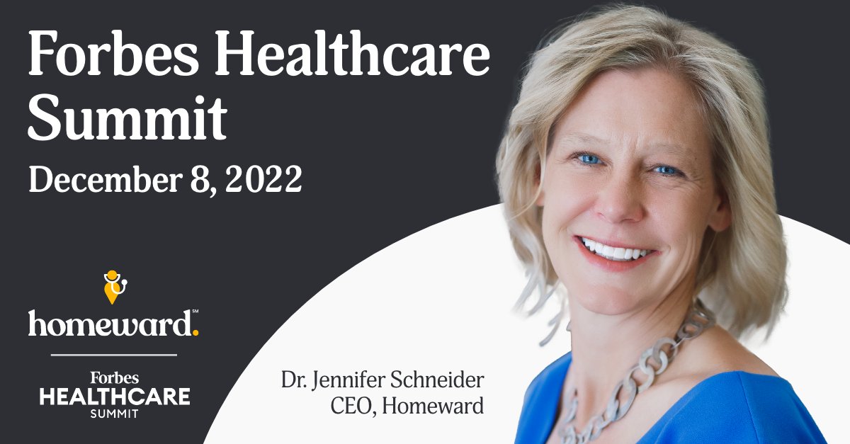 homeward_health's tweet image. On Dec. 8, @Dr_JSchneider will join influential leaders @kimakeck, Bill Miller, and @sklasko at the 2022 @Forbes Healthcare Summit to discuss how partnering with community organizations can address #SDoH that impact populations in #rural communities. #ForbesHealth