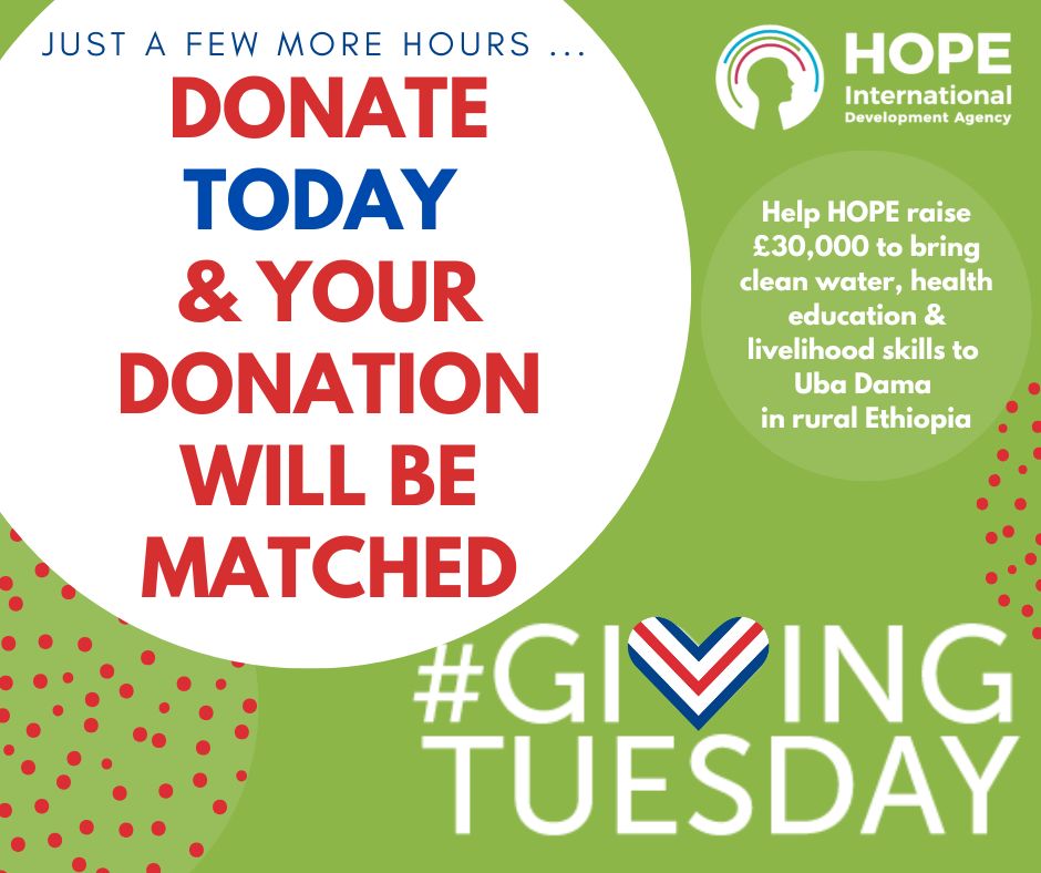 HOPEInterUK's tweet photo. JUST A FEW MORE HOURS  ... Please donate to HOPE's next water, sanitation &amp; livelihood project before the end of the day &amp; Global Giving will match your gift! Just follow this link - https://t.co/JOf5fvMH4i
#GivingTuesday ! #globalgiving #CleanWaterChangesEverything https://t.co/SksGStyGzh