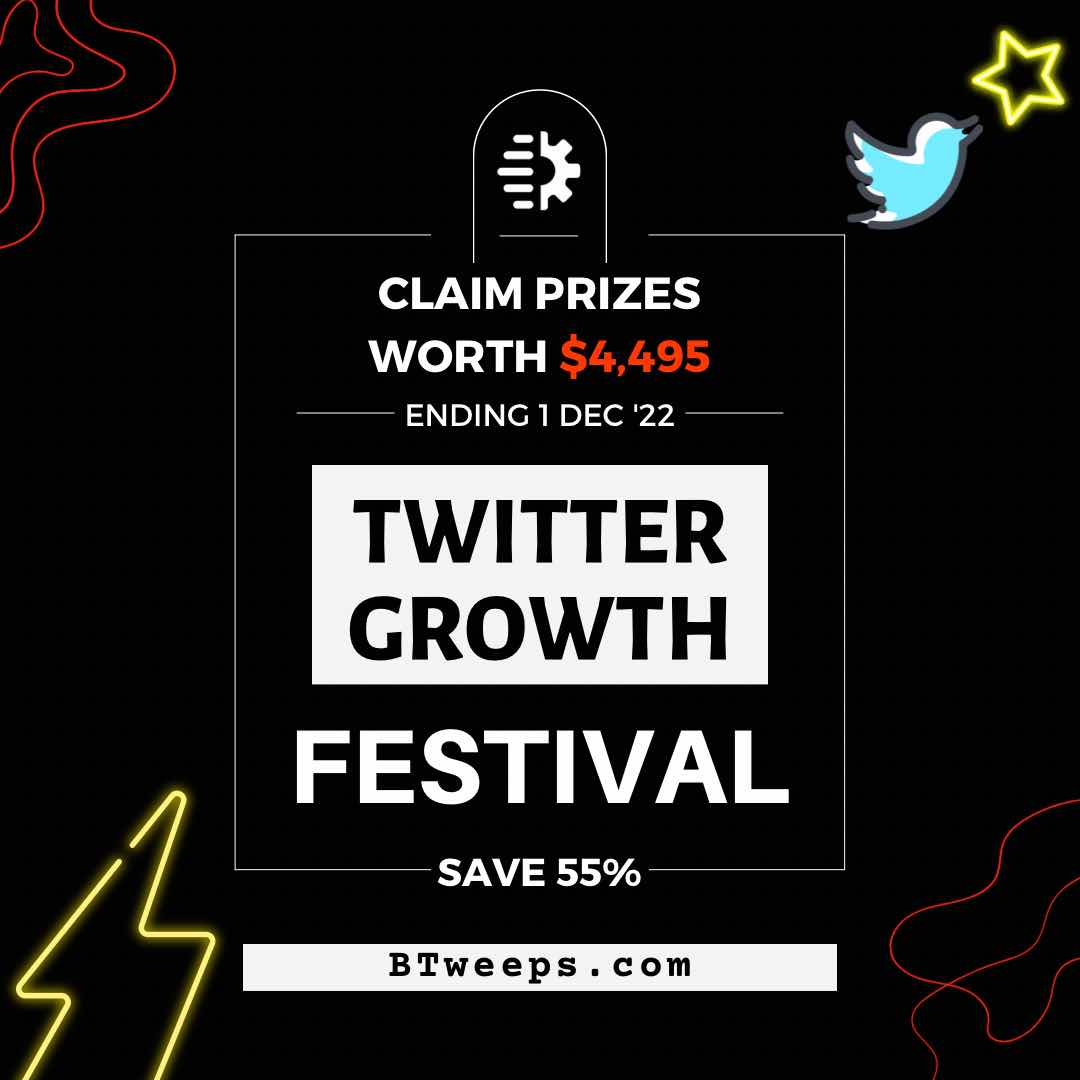 Ending 1 DEC Midnight EST ⏰ Subscribe Now to UNLOCK your Twitter Growth, Plus $4,495 in Free Give-Away Prizes 🎁💯💥 Claim Now 😈👇 BTweeps.com/Pricing ⚡️ @BIZBoost 🚀 #SocialMedia #Marketing #NFT #CyberMonday #Tech #Art #Holidays #BlackFriday Christmas #BIZBoost