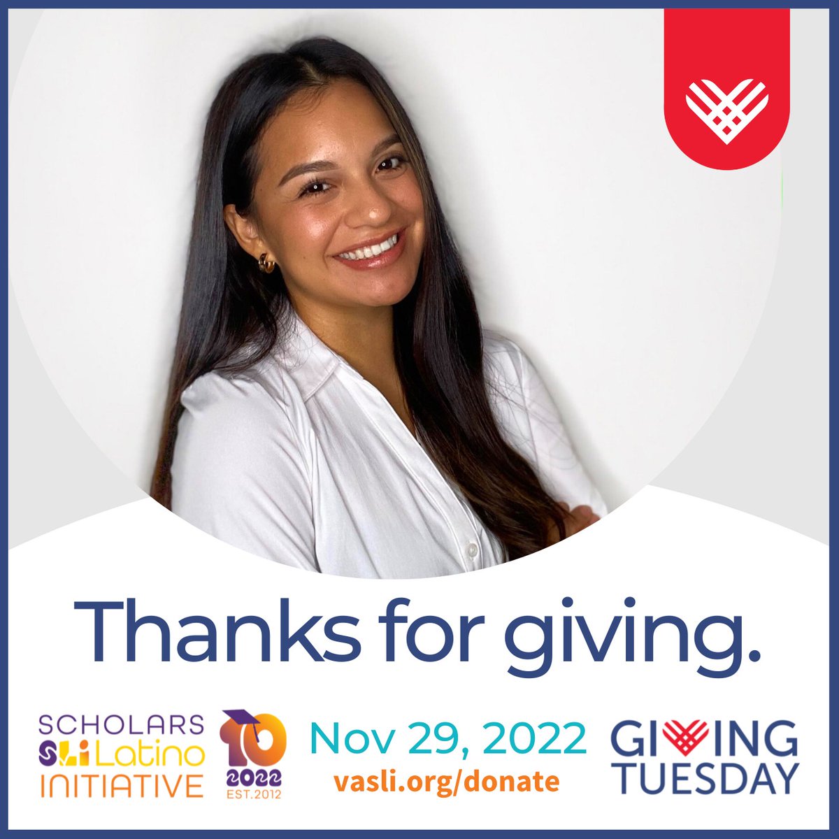 Today is #GivingTuesday! Thanks for contributing at vasli.org/donate to support college access for Latinx students. #collegeaccess #latinxstudentsmatter #virginianonprofit #scholarslatinoinitiative