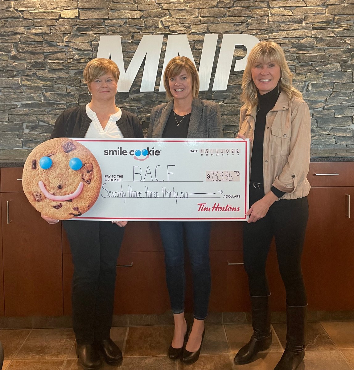 MNP is thrilled to have supported Tim Hortons Westman & Area alongside other local businesses and community members in raising $73,336.73 for the Brandon Area Community Foundation to improve the local community. We take pride in servicing communities and helping them thrive.
