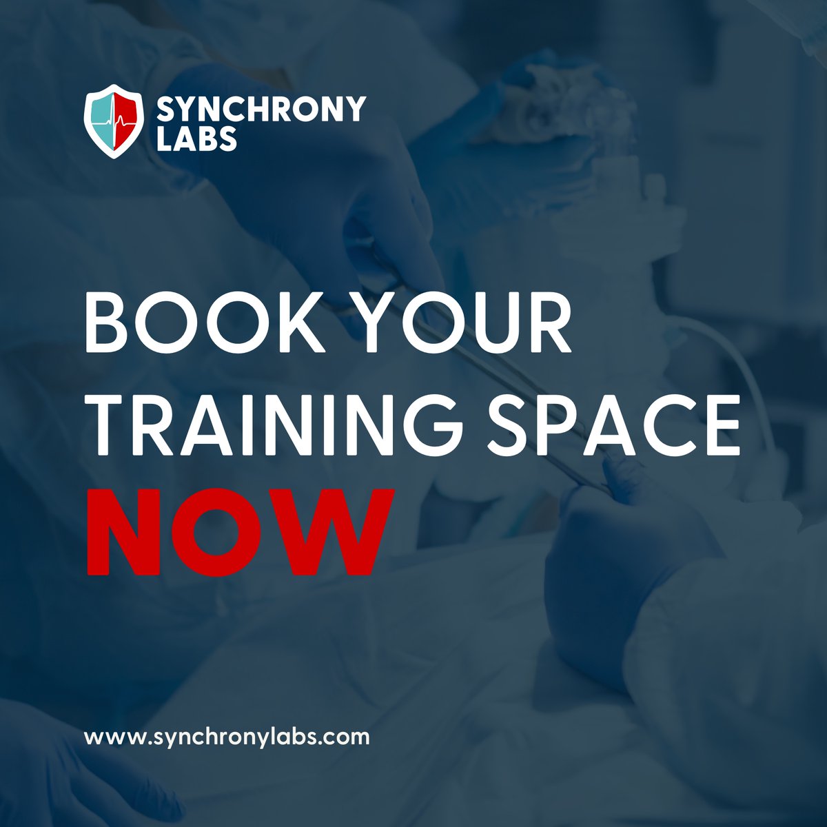 Don’t let lack of adequate space handicap your team training efforts. Contact Synchrony Labs today to book space in our hospital-grade facilities to keep your teams at the forefront of medical knowledge. #preclinicalstudies #synchronylabs #medicaltraining

synchronylabs.com
