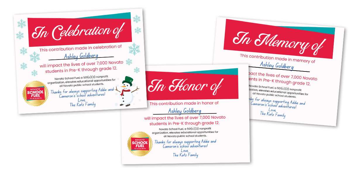 FuelNovato's tweet photo. Celebrate someone special this season and support Novato students! - https://t.co/CJXbD9U5Yy https://t.co/yfi9PlBYX6