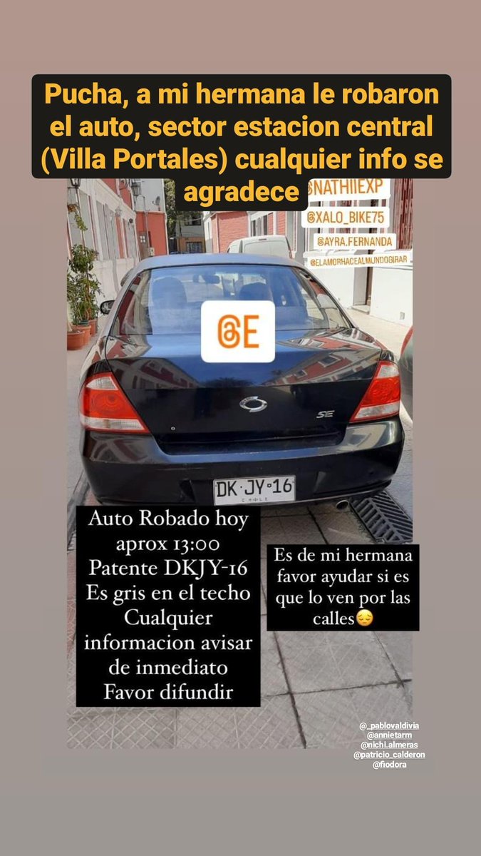 nathiiexp's tweet photo. #autorobado #santiago #autoabandonado #samsung #patente #vehiculorobado #vehiculo #auto #ayuda #seguimiento #tag https://t.co/7jEyw5Mu7G