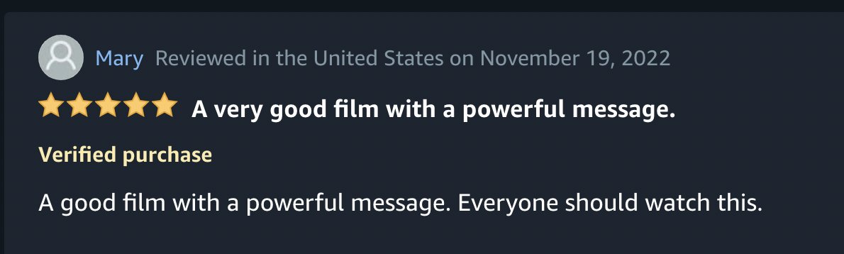 Thanks to all who are watching #MVPtheMovie on streaming and taking the time to leave a review. We love reading your comments, like this one on Amazon! amazon.com/gp/video/detai…
