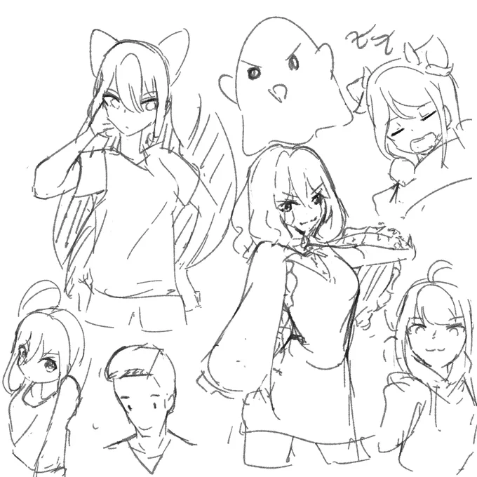drew everyone who came by stream today~ thanks for hanging out! 