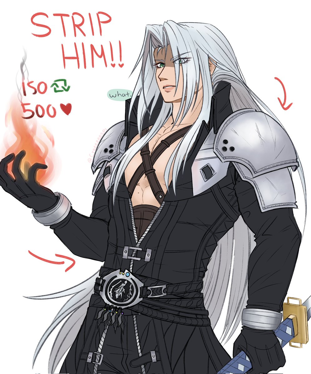 Careful now..
#stripthecharacter #Sephiroth #FF7R